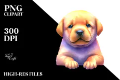 Expressive Baby Golden Retriever, Trending PNG Product Image 2