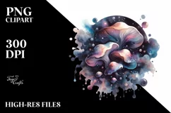 Glossy Abstract Mushroom, PNG Product Image 1