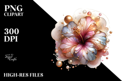 Abstract Hibiscus, Watercolor PNG Product Image 2