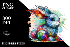 Colorful Bunny PNG Product Image 2
