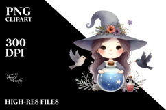 Washed Whimsical Witch PNG Product Image 2