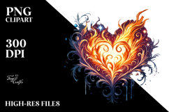 Fire Heart PNG Product Image 2