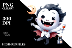 Funny Vampire Digital Painting PNG Product Image 2