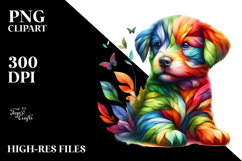 Abstract Vibrant Watercolor Puppy , 20 oz Tumbler Product Image 2