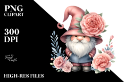 Cute Gnome with Big Hat, PNG Product Image 2