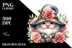 Cute Gnome with Big Hat, PNG Product Image 2