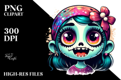 Funny Ghoul Girl Design, Transparent PNG Product Image 2