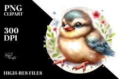 Cute Baby Bird Sitting PNG Product Image 2