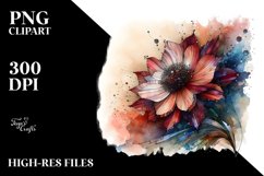 Abstract Wooden Stained Anemone Clipart Product Image 3