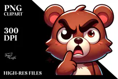Cute Cartoon Bear Design, Trending PNG Product Image 2