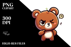 Cartoon Bear with Winking Eye PNG Product Image 2