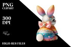 Vintage Retro Bunny View from Back, PNG Product Image 2