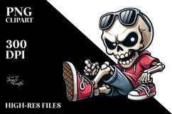 Aggressive Skull with Beach Wear, High-Res PNG Product Image 2