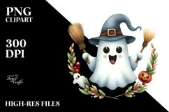 Funny Wimsical Halloween Ghost Sublimation Clipart Product Image 3