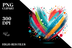 Colorful Heart in Paintbrush Style Product Image 2
