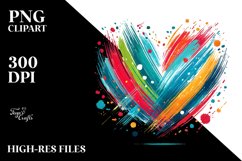 Colorful Simple Heart PNG Product Image 2