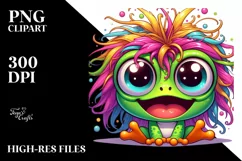 Smiling Baby Frog Cartoon, PNG Product Image 2
