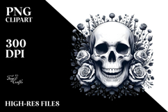 Funny Skull Digital Painting, PNG Product Image 2