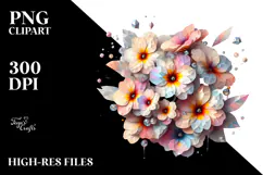 Colorful Glossy Diamond Primrose PNG Product Image 2