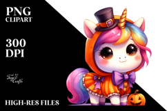 Cute Baby Unicorn Halloween Clipart Product Image 2