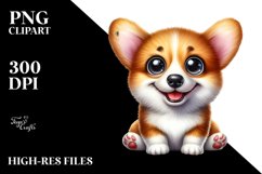 Crazy Pembroke Welsh Corgi Sticker Clipart Product Image 1