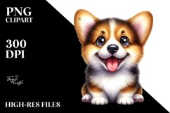Crazy Pembroke Welsh Corgi Sticker Clipart Product Image 1