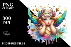 Cupid Angel Of Love Gesture Watercolor Florals Clipart Product Image 8