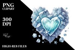 Icy Ice Heart PNG Product Image 2