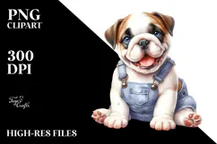 Happy Baby Bulldog PNG Product Image 2