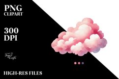 Simple Pinkish Cloud PNG Product Image 2