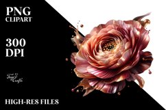 Glossy Ranunculus Marble Splash Clipart Product Image 3