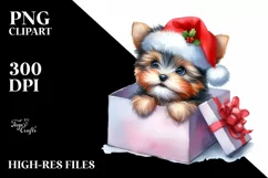 Watercolor Yorkshire Terrier, Expressive Face PNG Product Image 3