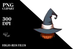 Funny Digital Painting with Witch Hat PNG Product Image 2