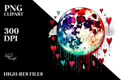 Colorful Moon with Blood and Hearts Product Image 2