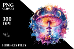 Magical Celestial Mushroom Tarot, SPLASH PNG Product Image 2