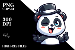 Silly Panda with Expressive Eye, Trending PNG Product Image 2