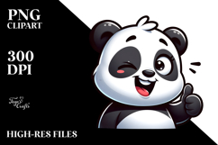 Silly Panda with Expressive Eye, Trending PNG Product Image 2