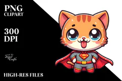 Cute Cartoon Kitten with Tongue-Out Face, Transparent PNG Product Image 2