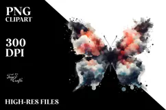 Butterfly Half of Butterfly Silhouettes PNG Product Image 2