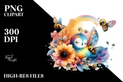 Digital Painting Baby Bee PNG Product Image 2