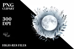 Chic Moon Tshirt|Tumbler|Mug|Clipart Product Image 1
