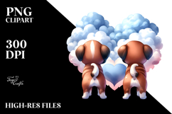 Cute Boxer with Heart Tail PNG Product Image 2