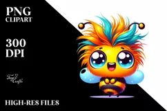 Colorful Baby Bee Smiling | Clipart Product Image 3
