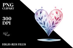 Heart Made of Watercolor PNG Product Image 2