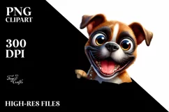 Funny Boxer with Popping Eyes | Sublimation | Clipart Product Image 3