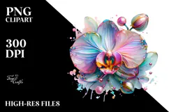 Detailed Vibrant Orchid PNG Product Image 2