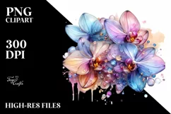 Detailed Vibrant Orchid PNG Product Image 3