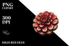 Stained Zinnia Wooden Clipart Product Image 3