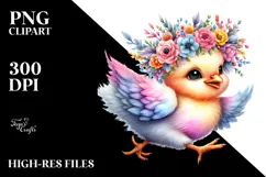 Excited Baby Chicken Watercolor Product Image 2