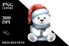 Polar Bear by Fireplace PNG Product Image 3